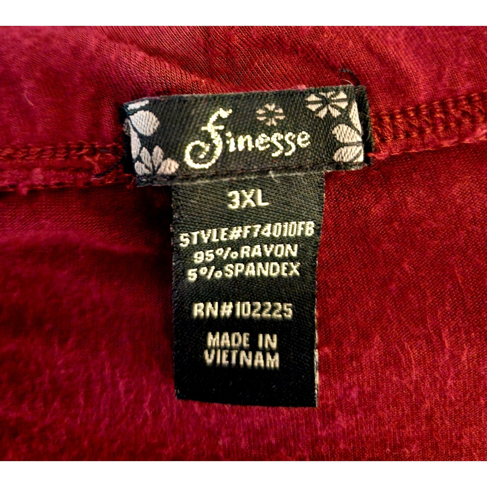 Finesse Juniors 3x Island Style Skirt Twisted Knot Midi Brick Maroon Sarong — image 8 of 8